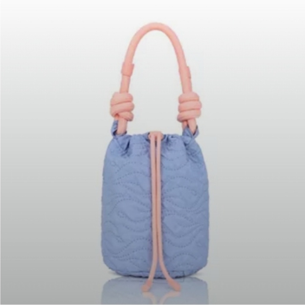 Dolce & Gabbana‎ Jasmine Mini Quilted Bucket Bag (Blue-Peach💙🧡)